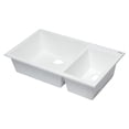 thumbnail image 4 of Pemberly Row White 34" Double Bowl Undermount Granite Composite Kitchen Sink, 4 of 9