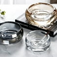 thumbnail image 5 of Glass Ashtray, Cigar Cigarettes Ashtray Holder Home Office Desktop Tabletop Decoration - amber, 5 of 5