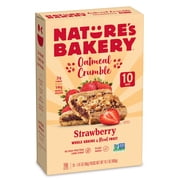 Nature's Bakery Oatmeal Crumble Strawberry Breakfast Snack Bars, 1.41 oz, 10 Count