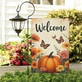 thumbnail image 3 of Fall Welcome Pumpkin Flowers Butterflies Fall Garden Flags 12.5"x18" Double Side,Small Yard Flags for Outside,Outdoor Fall Decor,Autumn Funny Garden Flag Yard Decoration, 3 of 4