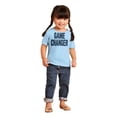 thumbnail image 4 of Game Changer First Time Parents Funny Toddler Boy Girl T Shirt Infant Toddler Brisco Brands 12M, 4 of 6