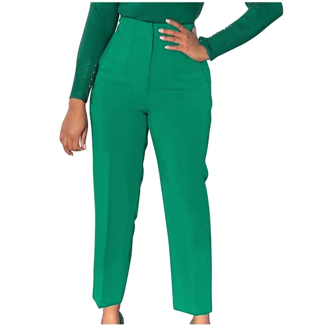LSLJS Women Tight and Versatile Comfort High Waisted Elastic Solid Color Pants