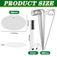 Wenqik 50 Pack Acrylic MMF7 Plant Labels, Garden Labels Stakes with