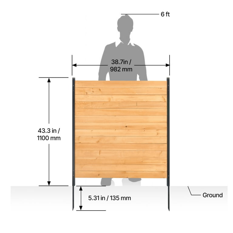 KFFKFF Wooden Seclusion Barrier, Dimensions 38