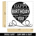 thumbnail image 2 of Happy Birthday to You Balloon Self-Inking Rubber Stamp Ink Stamper - Red Ink - Small 1 Inch, 2 of 7