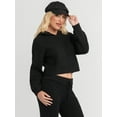 thumbnail image 2 of Jessica Simpson Women's Brigite Cropped Mixed Stitch Hoodie Sweater, Sizes XS-XL, 2 of 6