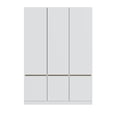 thumbnail image 4 of Miekor Furniture 6-Doors Wooden Wardrobe Storage for Bedroom,White 022K, 4 of 12