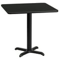 thumbnail image 2 of Emma + Oliver 30" Square Black Laminate Table Top with 22"x22" Table Height Base, 2 of 5