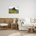 thumbnail image 2 of Charming Country Cabin Scenery Landscape Painting White Framed Art Print Wall Art, 2 of 7