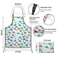 thumbnail image 3 of White Cartoon Dinosaurs Apron-Garden Aprons for Women with Pockets-Cotton Linen Waterproof Kitchen Cooking Gardening Aprons Adjustable for Kitchen,Cooking,BBQ and Salon 33x27 Inch, 3 of 7