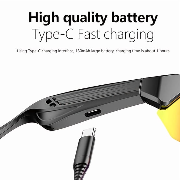 Smart Glassses, Wireless Wireless Headphone Glasses, Wireless Audio Glasses With Touch Control, Noise Cancelling Mic, For Men And Women Cycling Driving Outdoor
