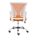 thumbnail image 5 of Modern Home Zuna Mid-Back Office Task Chair - Ergonomic Back Supporting Mesh Back Desk Chair (White/Orange), 5 of 7