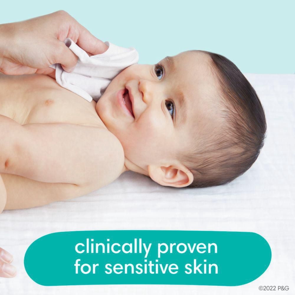 Pampers Baby Wipes Sensitive Perfume Free, 2 Flip-Top Packs (168 Wipes Total)