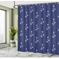 thumbnail image 5 of Ambesonne Country Shower Curtain, Floral Pattern and Dot, 69"Wx70"L, Navy and White, 5 of 5