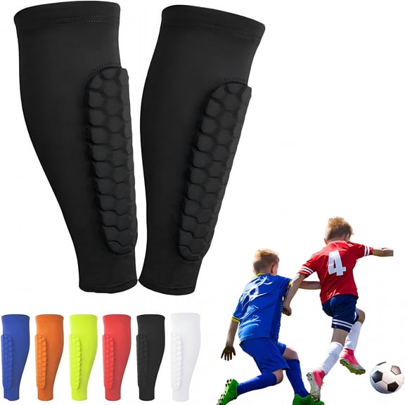 TELOLY Shin Guards Kids - 2 Pack Soccer Shin Guard for Kids Youth Adult