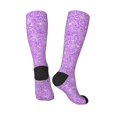 thumbnail image 5 of Lsque Lilac Glittering Printed Crew Socks Men's Women's LightWeight Thin Casual Calf Socks ,Knee High Socks,Cotton Socks, 5 of 9