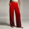thumbnail image 2 of Ruimatai Women's High Waist Wide Leg Pants Ombre Gradient Drawstring Pocket Loose Casual Full Length Trousers, 2 of 6
