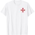 thumbnail image 1 of Knights Templar Cross PATTEE Crusader Order of The RED Cross Camiseta, 1 of 2