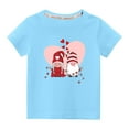thumbnail image 2 of Wavsuf Kids T-Shirts for Boys Summer Printed Crew Neck Casual Blue Shirts Size 3-4 Years, 2 of 6