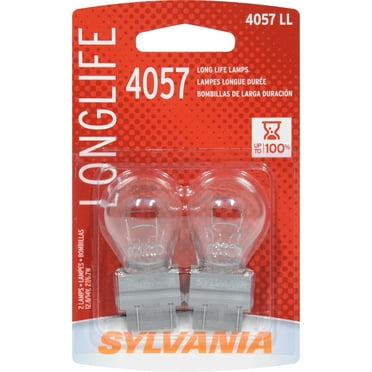 Sylvania 4057 Long Life Automotive Light Bulb, 2 Pack, Compatible with Multiple Cars