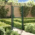 thumbnail image 1 of vidaXL Wire Mesh Fence Gate, Steel, Easy In-Ground Installation, Lockable, 3.28ft W x 5.74ft H Green, 1 of 4