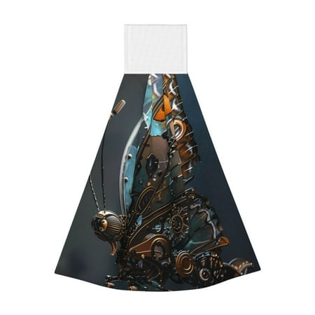 

Coaee Steampunk Mechanical Butterfly for Fast Absorbent Hanging Towels with Velcro for Kitchen Bathroom Laundryroom