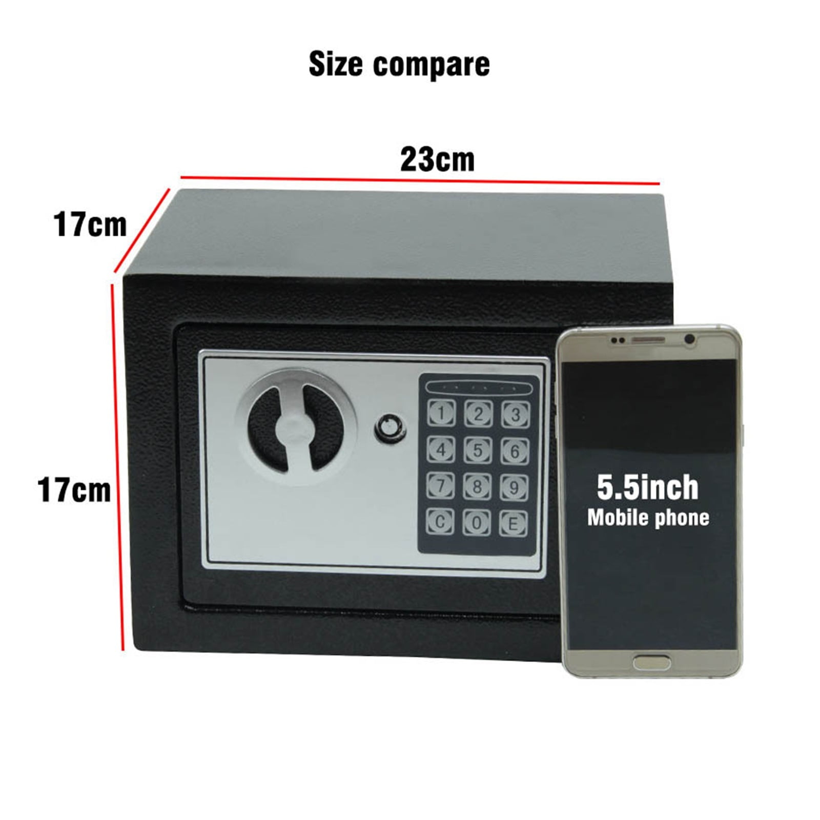 Digital Safe Box Mini Steel Safes Money Bank Small Household Password Key Safety Security Box Keep Cash Jewelry Document ,Security and Anti-Theft