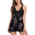 thumbnail image 2 of TIMIFIS Tankini Swimsuits for Women with Shorts Drawstring Bathing Suits Two Piece Floral Print Swimwear, 2 of 5