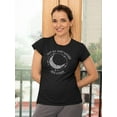 thumbnail image 2 of Not All Who Wander Are Lost Shaped T-Shirt Women -Smartprints Designs, Female Small, 2 of 4