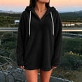 thumbnail image 6 of hlysgo Womens Oversized Sherpa Hoodie Pullover Fuzzy Fleece Sweatshirt Plaid Fluffy Tops with Pockets Black,M, 6 of 6