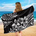 thumbnail image 6 of XYZCANDO Car Towel Cushion Cover Washable Car Seat Towel Cover for Hiking Swimming, Towel Car Seat Cover Lightweight, Black Flowers, 6 of 11