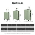 thumbnail image 5 of Travelhouse 3 Piece Hardside Luggage Sets Lightweight Suitcase with TSA Lock Spinner Wheels 20in24in28in.（Green）, 5 of 7