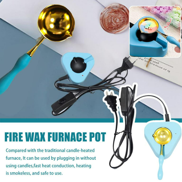 Cat Claw Fire Paint Stove Setfire Wax Furnace Pot Warmer Melts Electric  Heater Wax Beads Melting Seal Furnace Spoon Set for Wax Seal Stamp. 