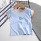 thumbnail image 1 of Camisetas de manga corta para niños pequeños Camiseta con estampado gráfico y cuello redondo de algodón para niñas de verano Niños Azul 120, 1 of 5
