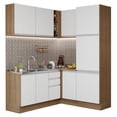 thumbnail image 1 of Cocina Integral Esquinera 329cm Marrón/Blanco Glamy Madesa, 1 of 5