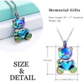 thumbnail image 5 of Teddy Bear Cremation Urn Nekclaces Ashes Jewelry for Men Women Heart Memorial Urn Keepsake Locket Pendant Ash Holder, 5 of 7