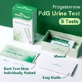 thumbnail image 3 of Easy@Home PdG Test Strips: Track Ovulation Insights with Progesterone Urine Tests – at Home Fertility Test for Women with Premom Ovulation App - PdG (Pregnanediol Glucuronide) Tests – 5 Pack, 3 of 12