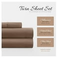 thumbnail image 2 of Double-Brushed Microfiber Twin Sheet Set 3 Piece – Oeko-TEX Certified Ultra Soft & Wrinkle-Free - 16" Deep Pocket Sheets - Easy Care Twin Size - Taupe, 2 of 8