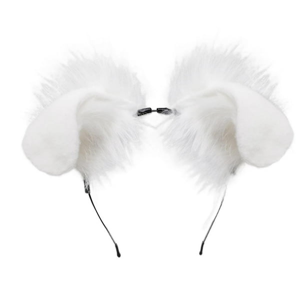 Diadema con orejas de perro caídas, ligera, flexible y hecha a mano para disfraces. Estilo A