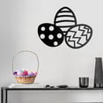 thumbnail image 2 of Easter Day Vinyl Wall Art Decal - 3 Easter Eggs - 17" x 22.5" - Resurrection Sunday Pascha Holiday Modern Cute Home Living Room Bedroom Apartment Office Work Nursery Decor, 2 of 4