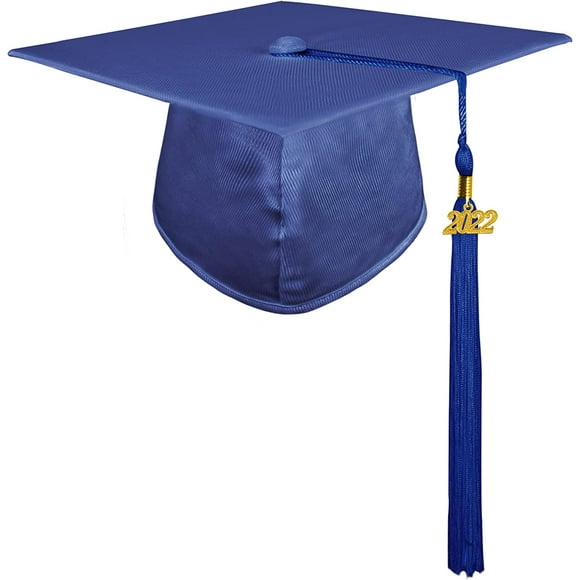 GraduatePro Kindergarten Graduation Cap with 2022 Tassel Preschool Kids for Boys Girls Adjustable Elastic Royal Blue
