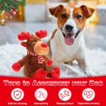 thumbnail image 3 of Juguetes navideños que chirrían con papel arrugado, juguetes de peluche interactivos para masticar con renos de peluche, regalos para cachorros, perros pequeños, medianos y grandes, 3 of 7