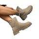 thumbnail image 2 of Zapatos de mujer grandes, de invierno, nuevos, cálidos, con cremallera, botas de nieve, zapatillas para correr, botas vaqueras., 2 of 6