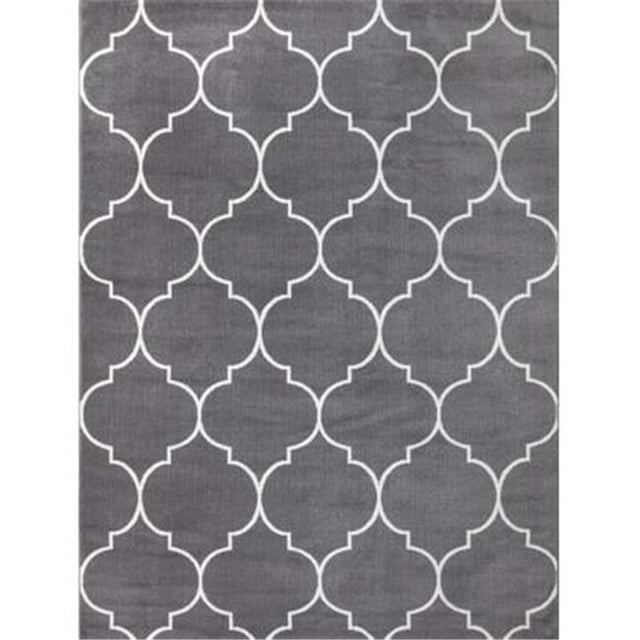 Concord Global Trading 69665 5 x 7 ft. Jefferson Morocco Trellis Rectangle Area Rug, Gray