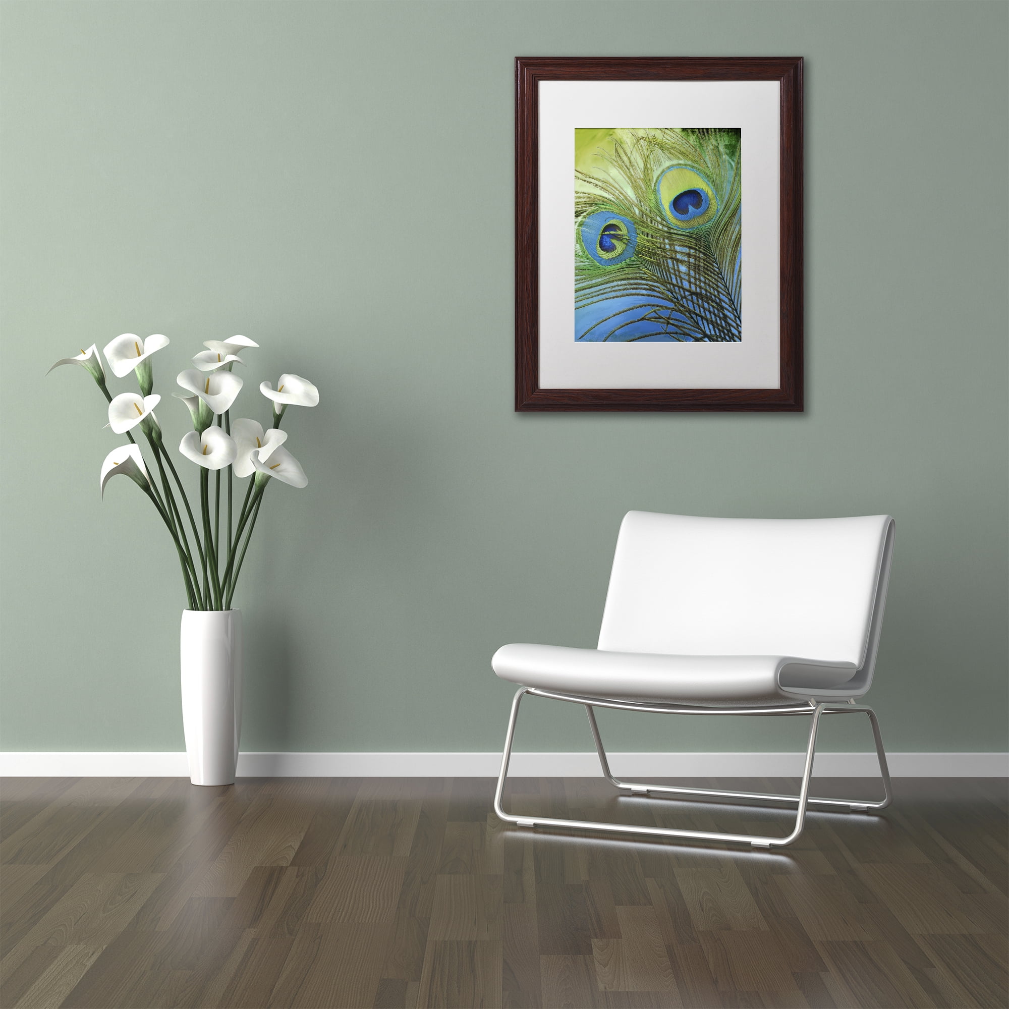 Trademark Fine Art 'Peacock Candy I' Matted Framed Art by Color Bakery
