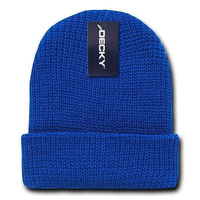 Cuffed Watch Cap - Royal Blue Watch Cap Beanie Hat Ski Military Warm Winter Cuff Knit Hats Beanies