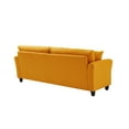 thumbnail image 4 of 3-Seater Sofa Couch,Upholstered Linen Fabric Couch with Armrests,Comfy Couch 3 Seater Sofa with Solid Wood Legs,Living Room Sofa Mid-Century Modern Sofa Couch for Living Room Apartment,Yellow, 4 of 7