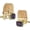 Gold Tone/Purple, variant on Mens Cufflinks with Chain, Square Stone and Shiny Chain Cuff Links with Box for Young Men Wedding Business Party Suit Shirt Accessories Gifts