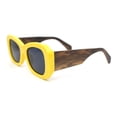 thumbnail image 3 of Womens Buffed Sleek Mod Oversized Butterfly Fashion Sunglasses Yellow Brown - Black, 3 of 4
