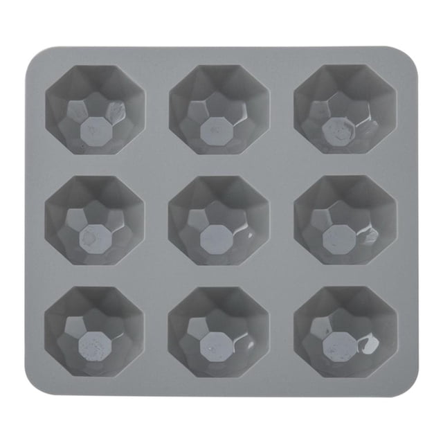 Molde De Silicona Para Caramelo, Gelatina De Pastel De Chocolate Y Pudín, Molde De Silicona Para Pastel De Diamante De 9 Cavidades, Herramientas Para Hornear Serendint HA036309-00
